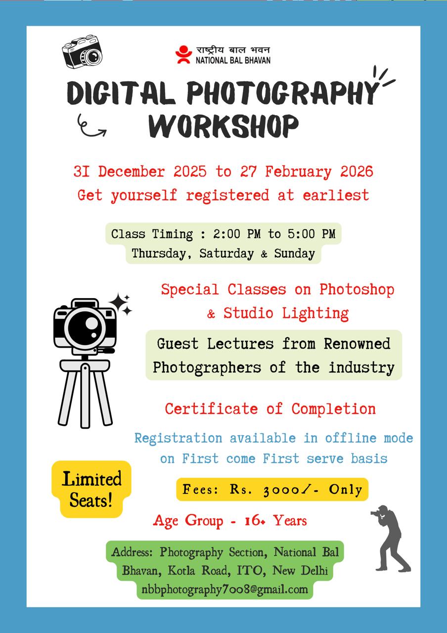 National Bal Bhavan Photography Workshop 2026