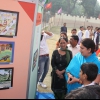 Minister watching exhibition at NBB
