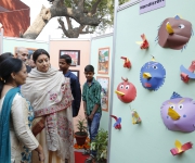 HRD Minister watching craft
