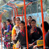 Special Children enjoying Toy Train Riding 