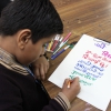 Children Writing on Matra Bhasha Divas Girl Education