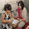 Children in Weaving Class