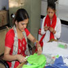 Stitching Activity Instructor with Children