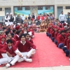 Group Photo with school children at Wagha Border